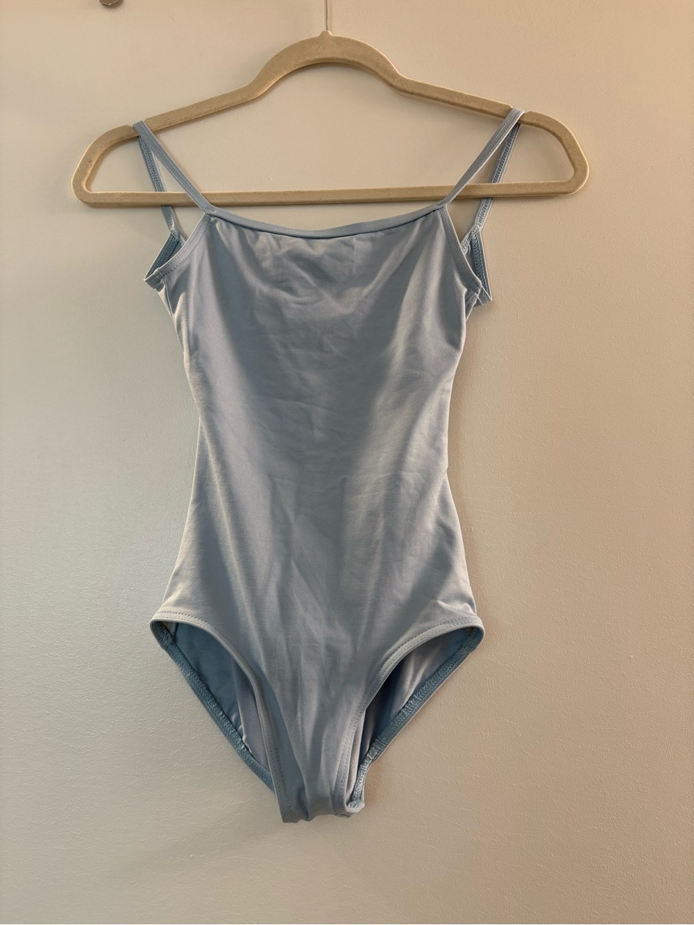 Capezio Sky Blue Dance Bodysuit with Nude Lining Women’s XS